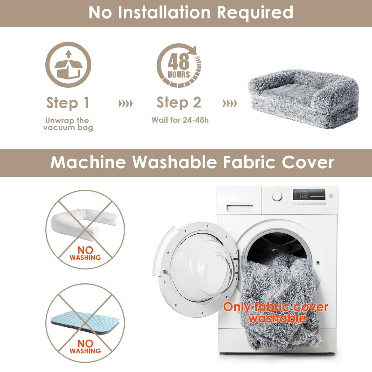 Foldable Orthopedic Dog Bed B883