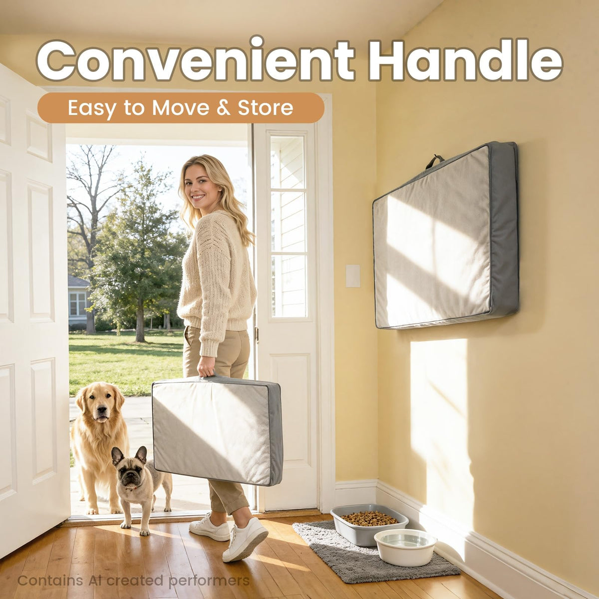 Large Reversible Memory Foam Dog Bed A746830