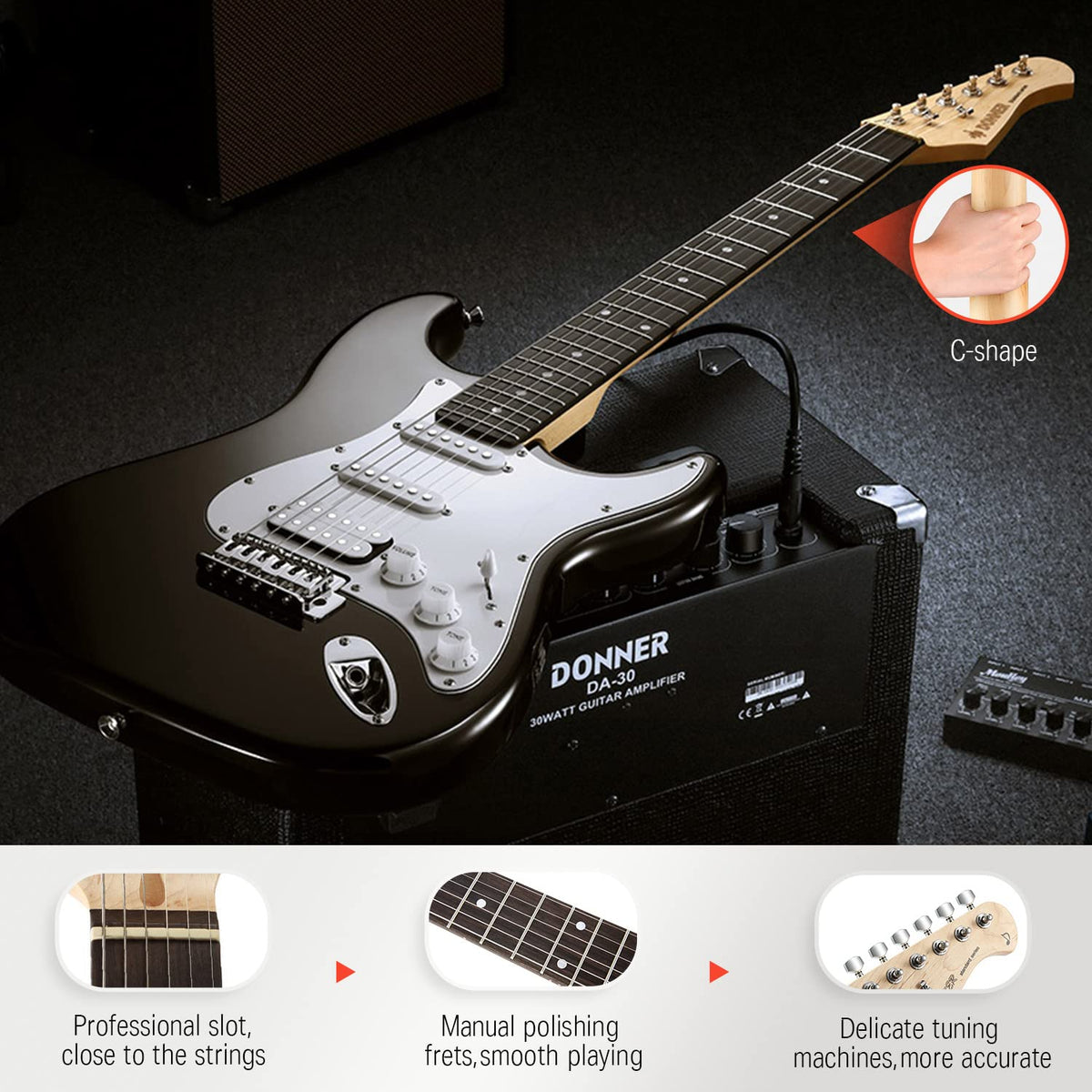 39 Inch Electric Guitar Beginner Kit R942371