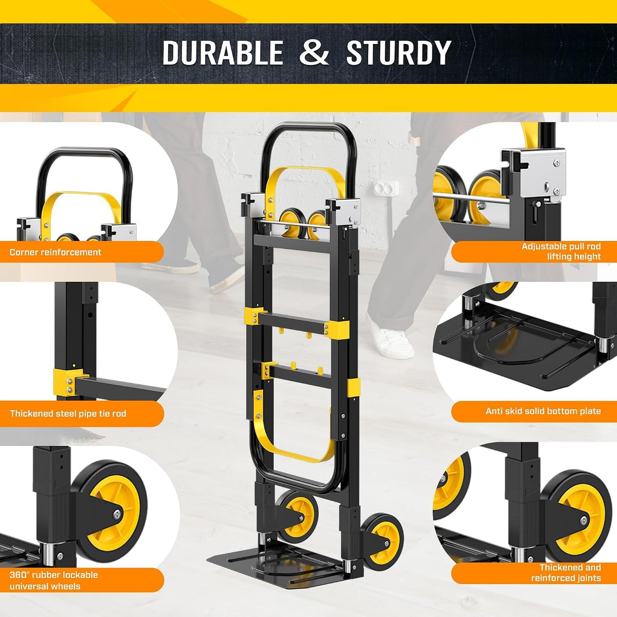 600lbs 3 in 1 Folding Hand Truck Dolly M213