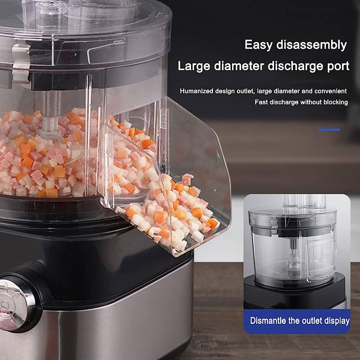 600W 4 in 1 Electric Vegetable Dicer with Dicing Molds J838811