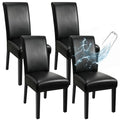 Black Set of 4 Stretch Waterproof Dining Chair Covers B631853