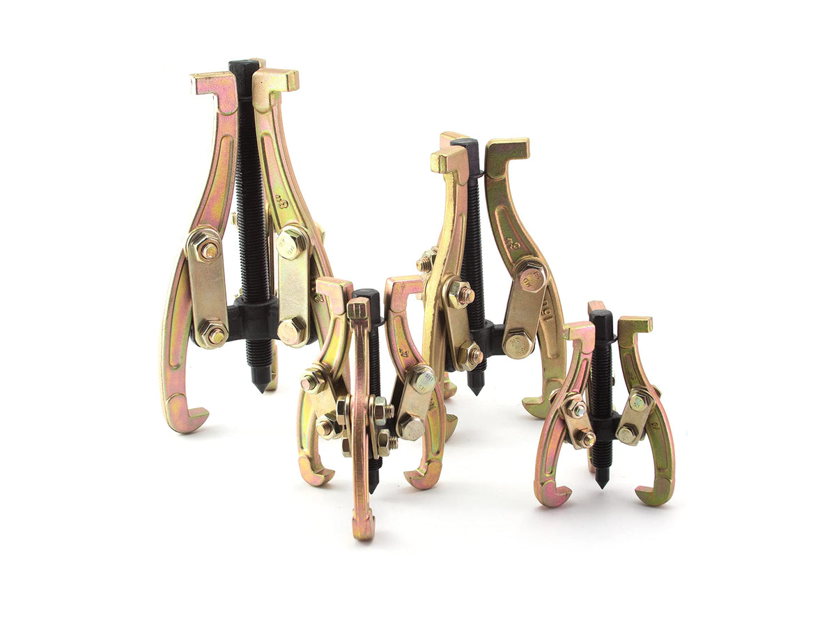 3 Jaw Gear Puller Set 4pc Heavy Duty Heat Treated L126041