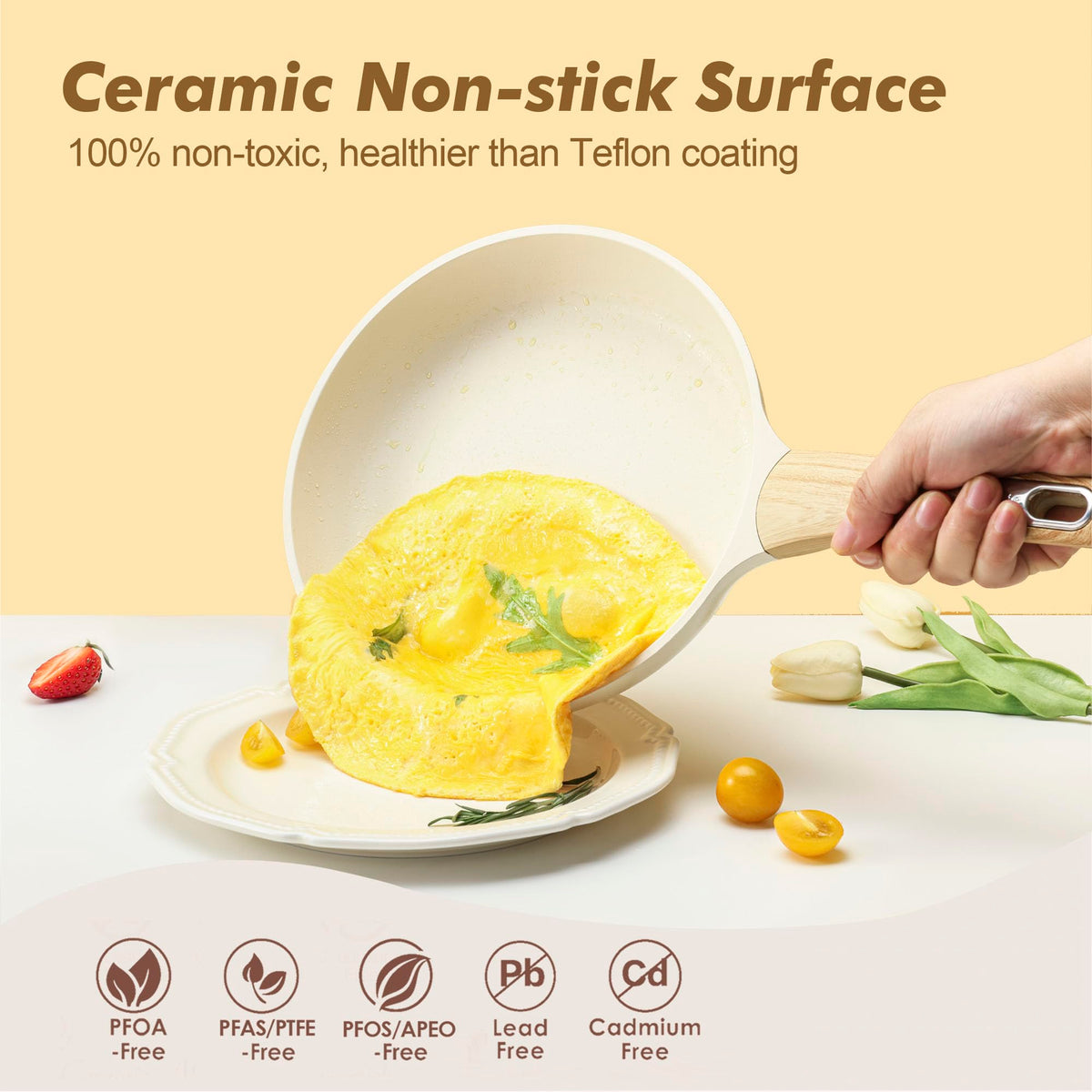 14 Piece Non Stick Ceramic Cookware Set M527