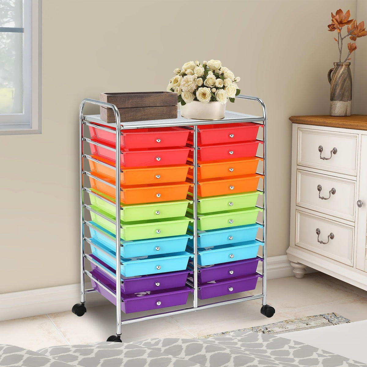 12 Drawer Rolling Storage Cart M2663