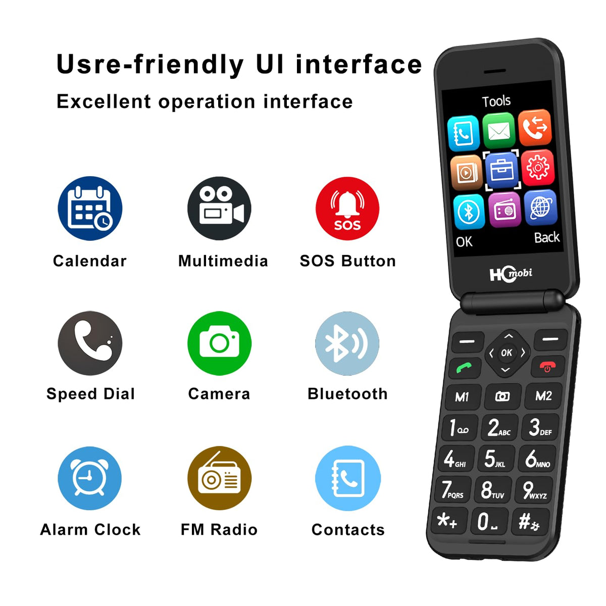 4G Unlocked Flip Phone Dual Screen V3454