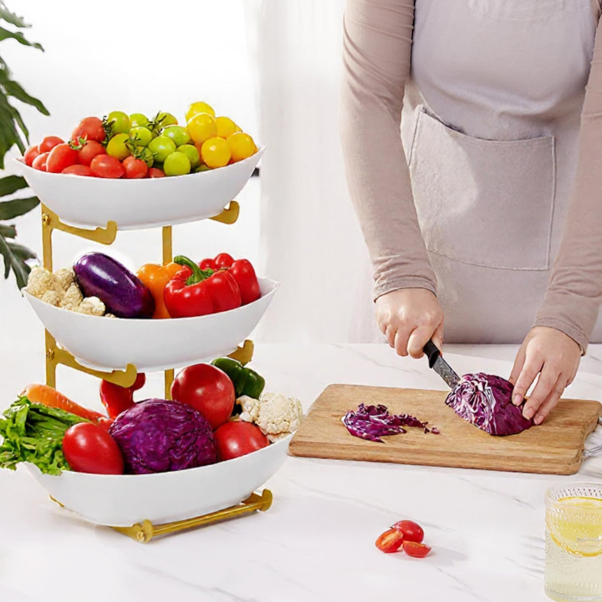 3 Tier Plastic Fruit Bowl V501