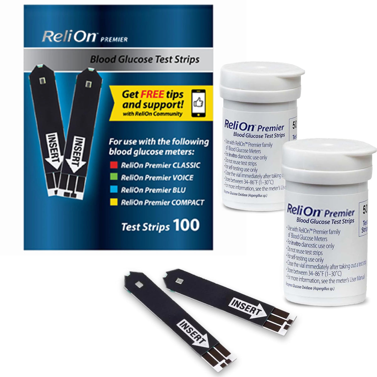 Blood Glucose Test Strips 100 Count Q540