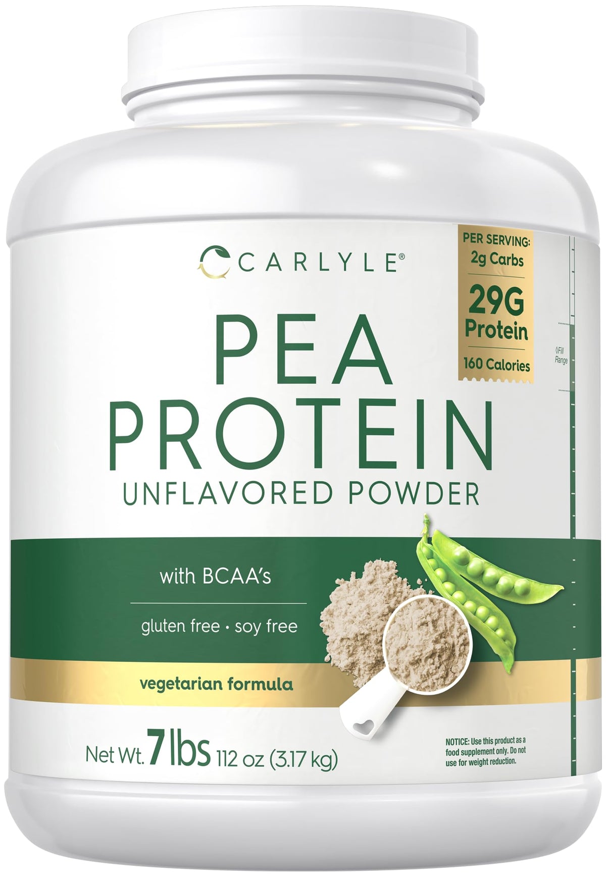 Pea Protein Isolate Powder 7lb Unflavored C356