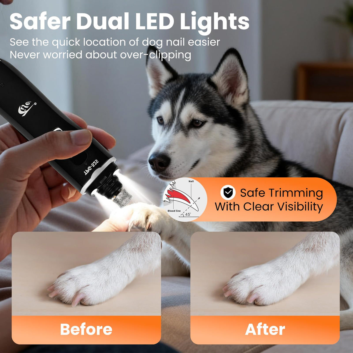 Rechargeable Electric Pet Nail Grinder F7836