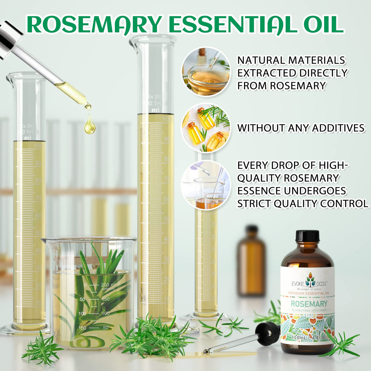 Rosemary Peppermint Lavender Geranium Essential Oil 4 Oz M1423