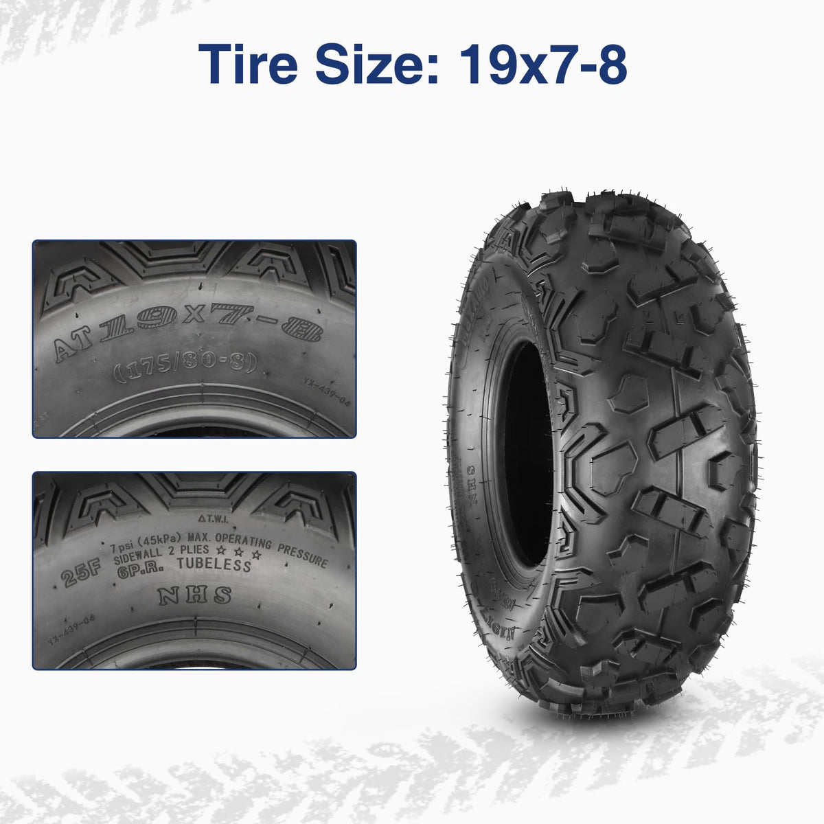 19x7-8 ATV Tires Set of 2 F91235