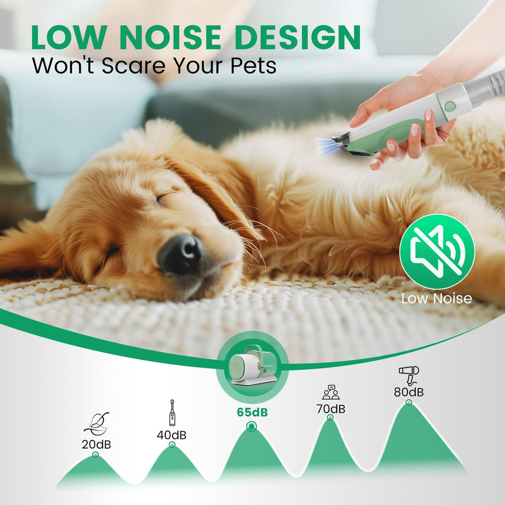 Dog Grooming Vacuum, 7 Grooming Tools 2.5L Dust Cup 11000Pa O4145