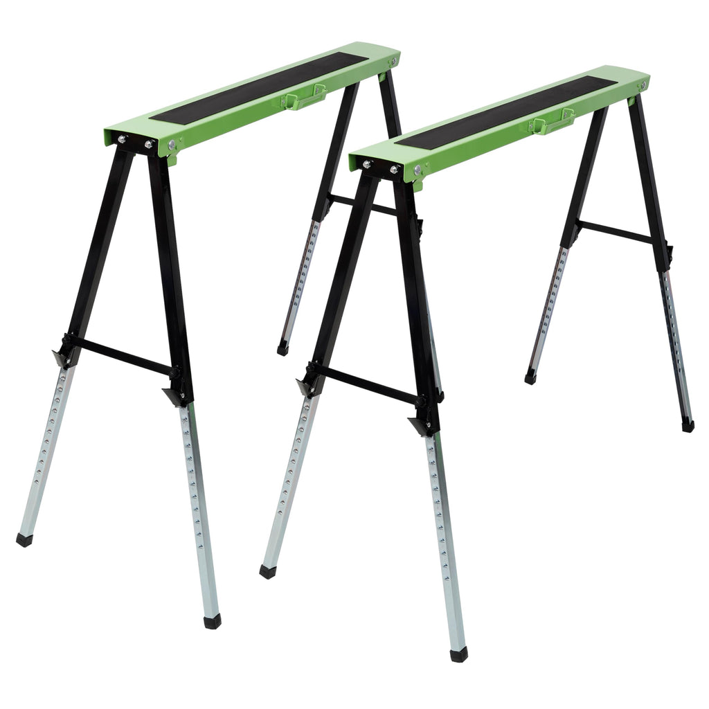 2 Pack Heavy Duty Steel Folding Sawhorse with Carry Handle X466514