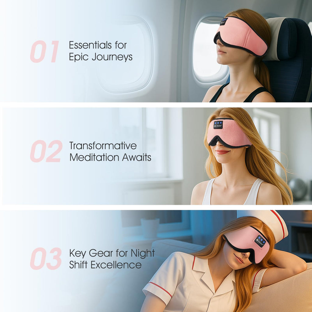 Bluetooth Sleep Headphones 3D Wireless Music Eye Mask R250