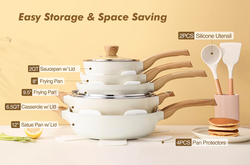 14 Piece Non Stick Ceramic Cookware Set M527
