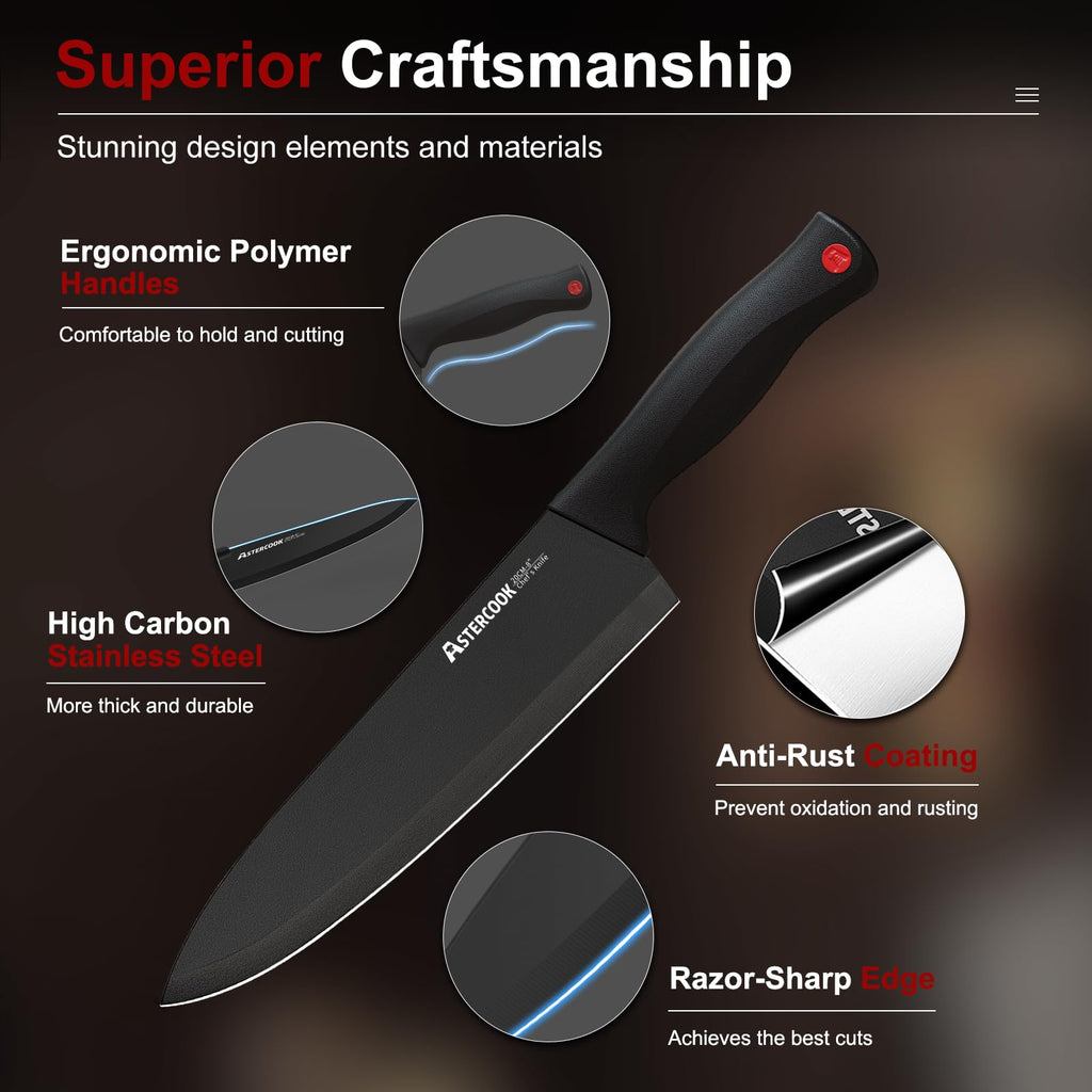 15 Pc German Knife Set with Block and Sharpener J949761