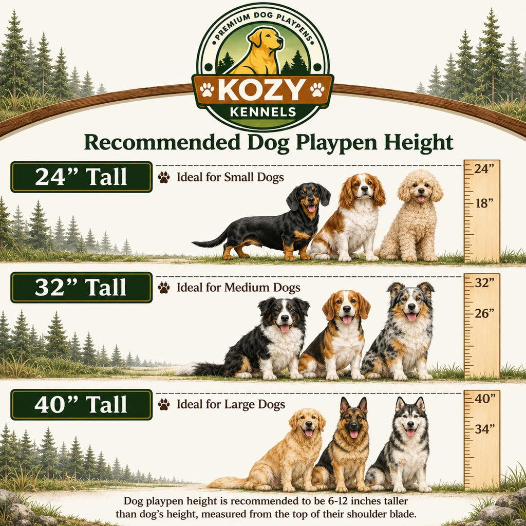 24 inch 8 Panel Portable Black Metal Pet Playpen K2706
