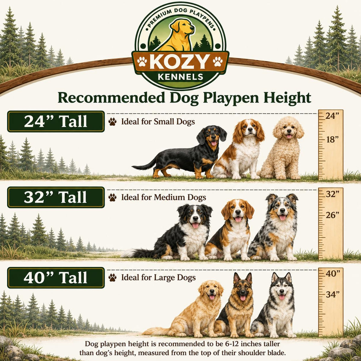24 inch 8 Panel Portable Black Metal Pet Playpen K2706