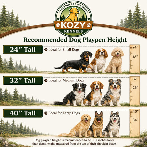 24 inch 8 Panel Portable Black Metal Pet Playpen K2706