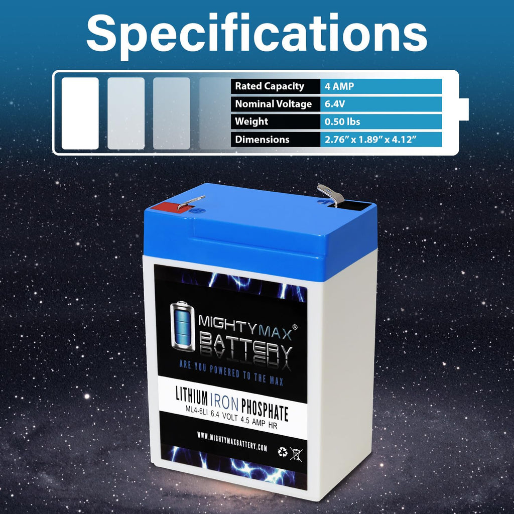 6V 4.5AH Lithium Replacement Battery H12198