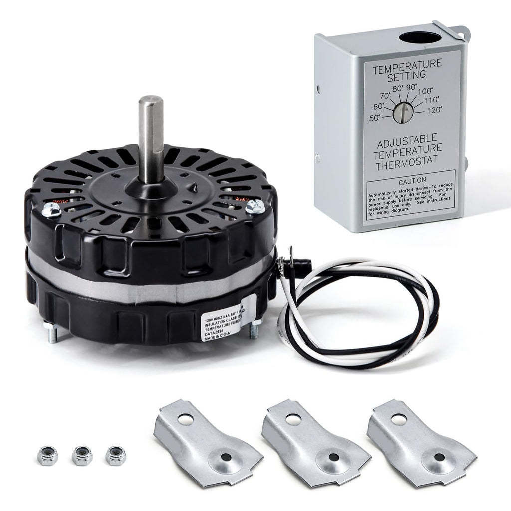 Power Vent Attic Fan Motor & Adjustable Thermostat Switch Kit C23470