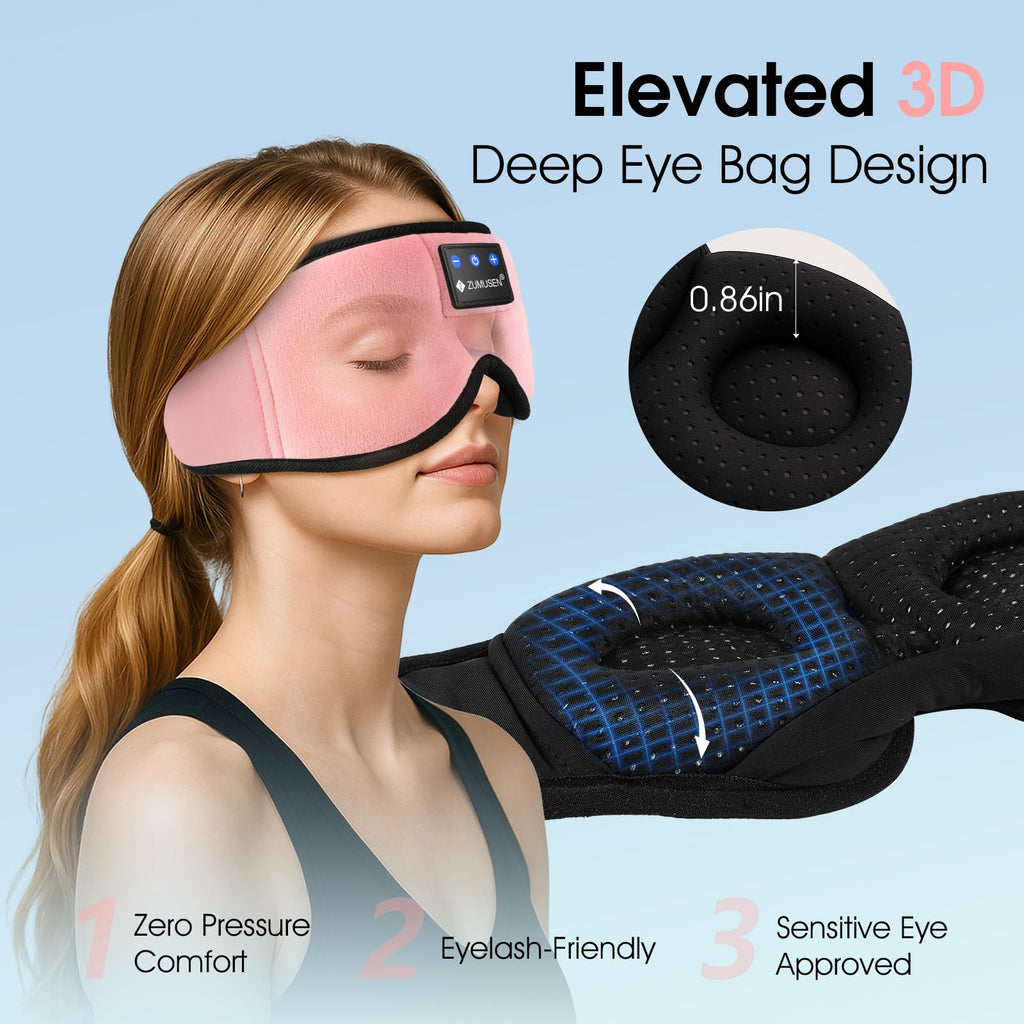 Bluetooth Sleep Headphones 3D Wireless Music Eye Mask R250