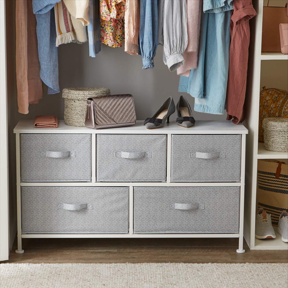 White 5-Drawer Fabric Storage Organizer J608848