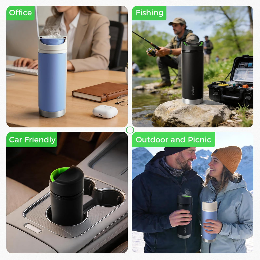 16 oz Insulated Stainless Steel Travel Coffee Mug with Lid T1694