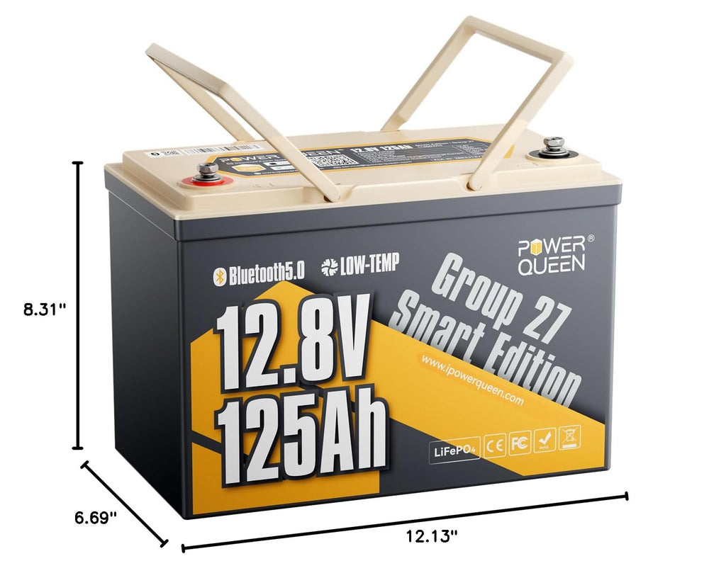 12V 125Ah LiFePO4 Lithium Battery Group 27 R523