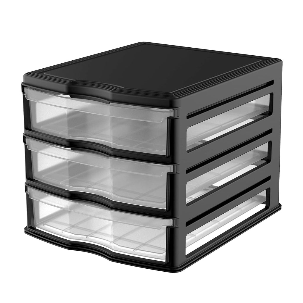 3 Pack 3 Drawer White Stackable Storage Organizer E513388