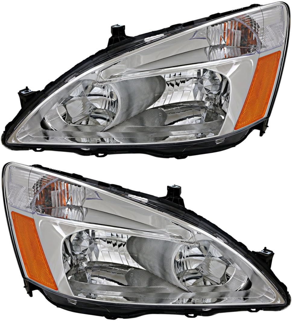 Honda Accord Headlights Lamps 2003 2004 2005 2006 2007 U68874
