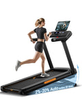 Heavy Duty Treadmill with 20% Auto Incline 4.0HP 400 LBS Capacity Y8848