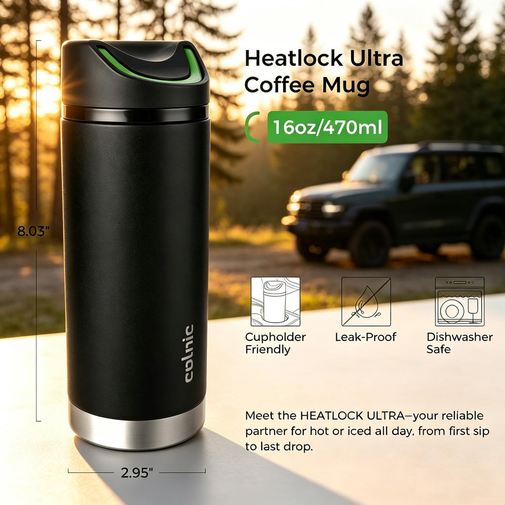 16 oz Insulated Stainless Steel Travel Coffee Mug with Lid T1694