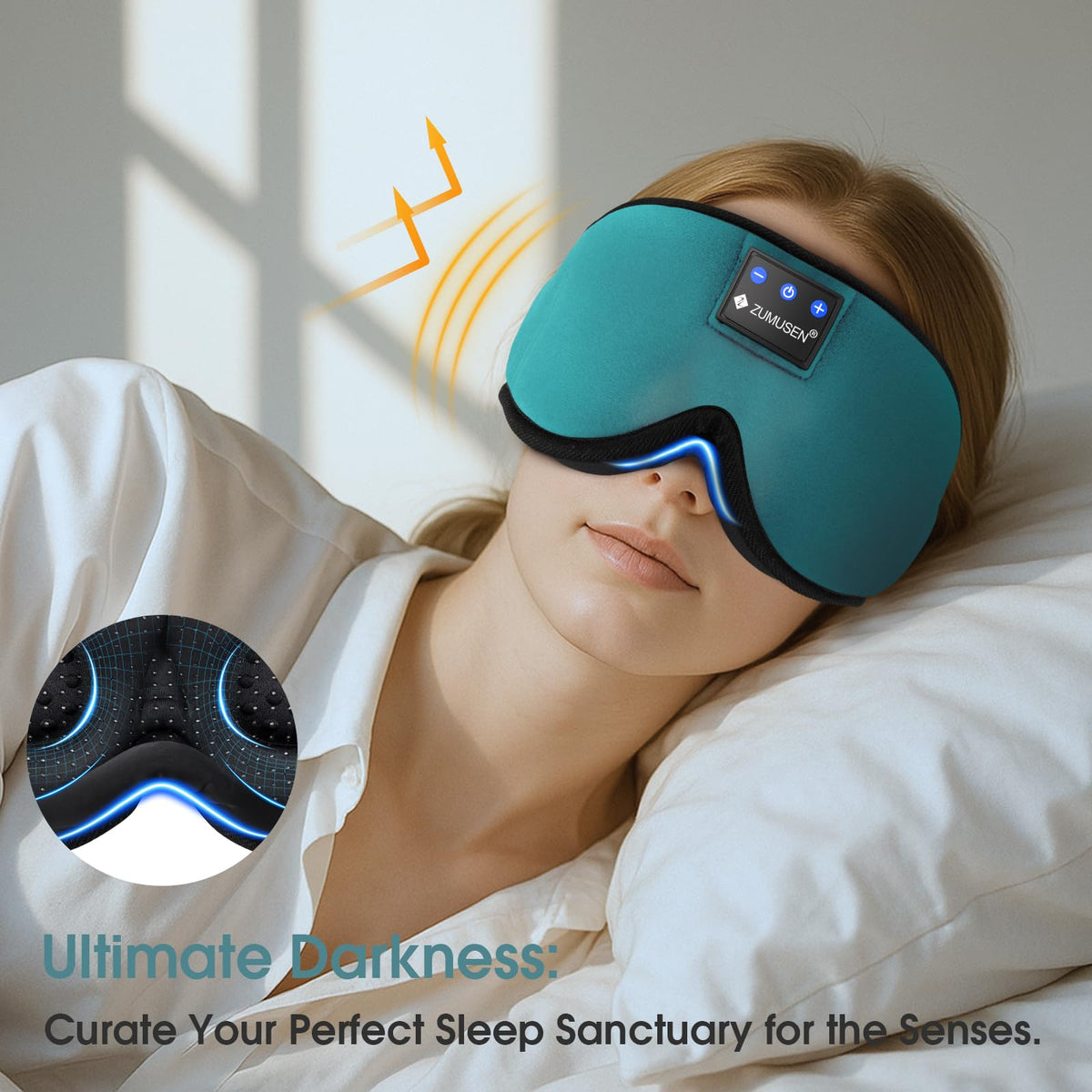 Bluetooth Sleep Headphones 3D Wireless Music Eye Mask R250