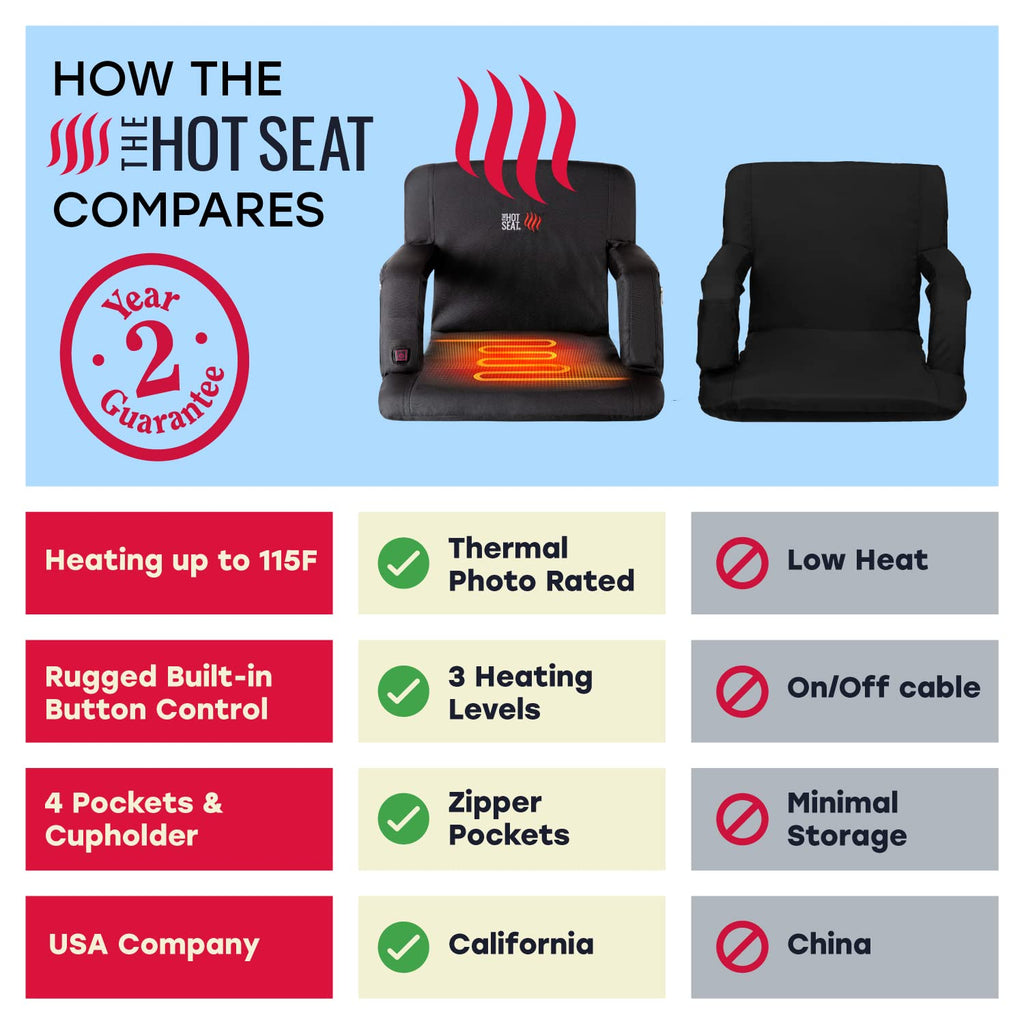 Portable Heated Stadium Seat for Bleachers O120
