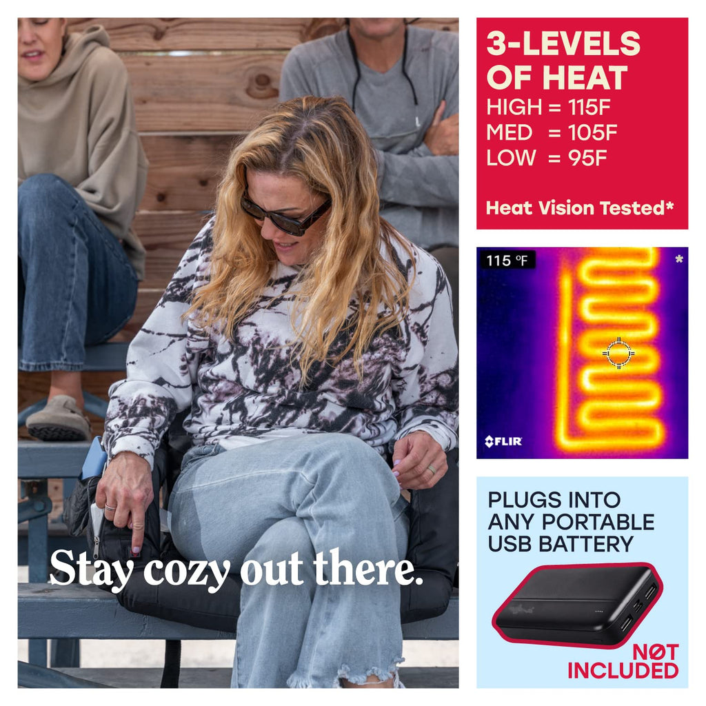 Portable Heated Stadium Seat for Bleachers O120