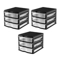 3 Pack 3 Drawer White Stackable Storage Organizer E513388