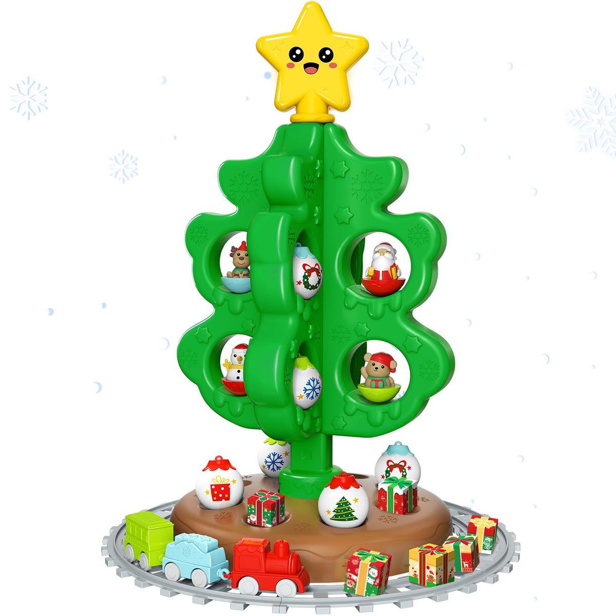 Colorful Plastic Finger Puppets Christmas Tree U644548