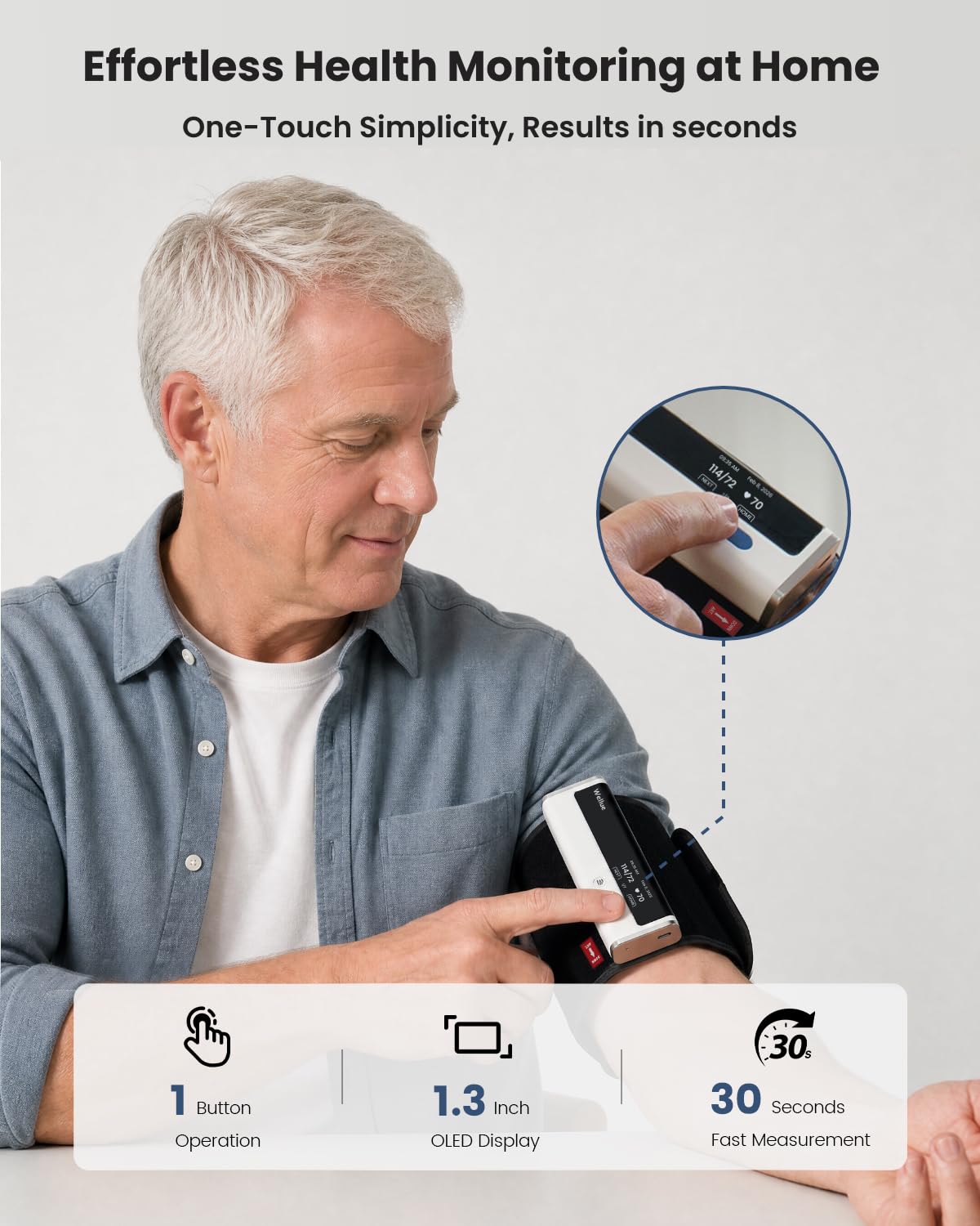Wireless Upper Arm Blood Pressure Monitor Q689340