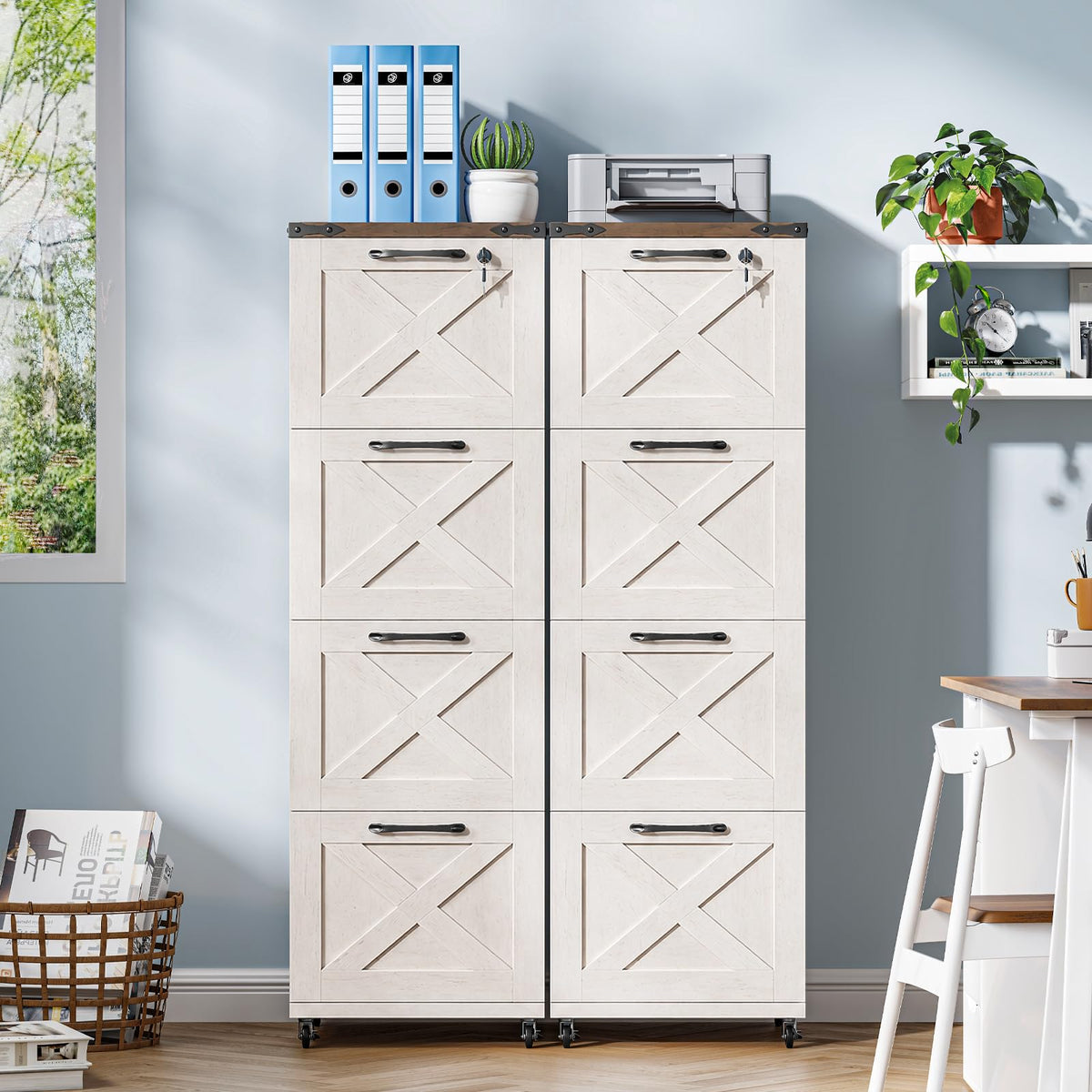 White 4 Drawer Filing Cabinet P110
