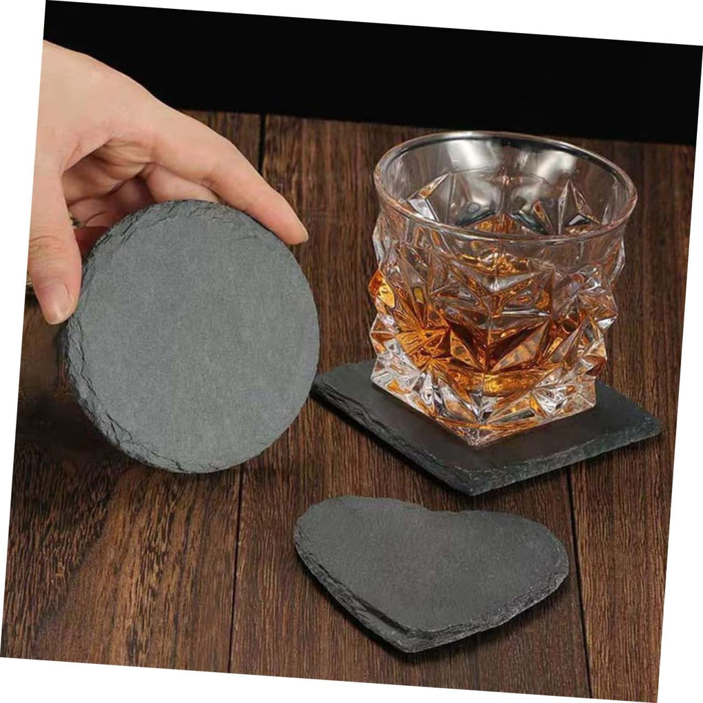 Black Natural Stone Drink Coasters Z38835