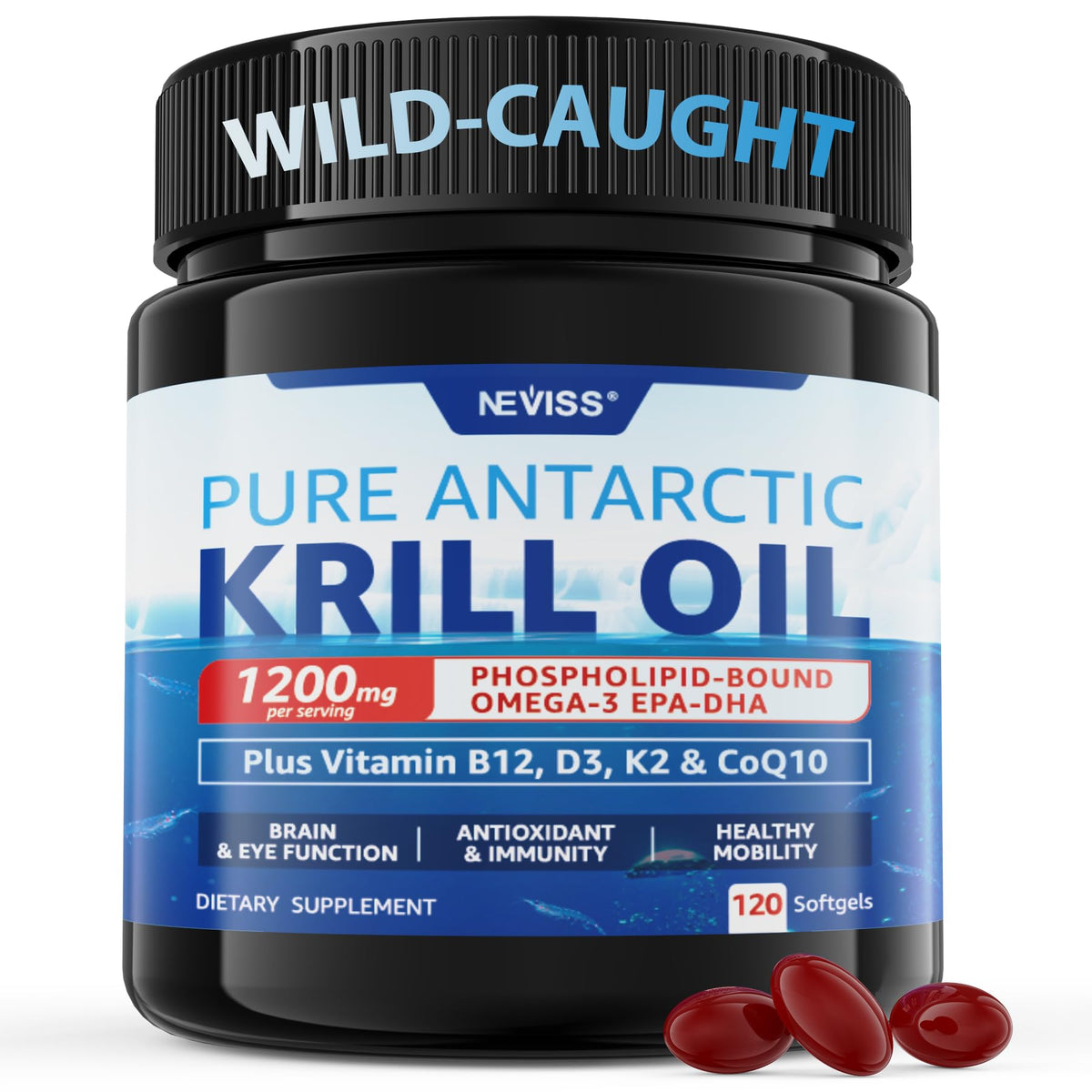 Krill Oil Omega 3 Supplements 1200 mg U645