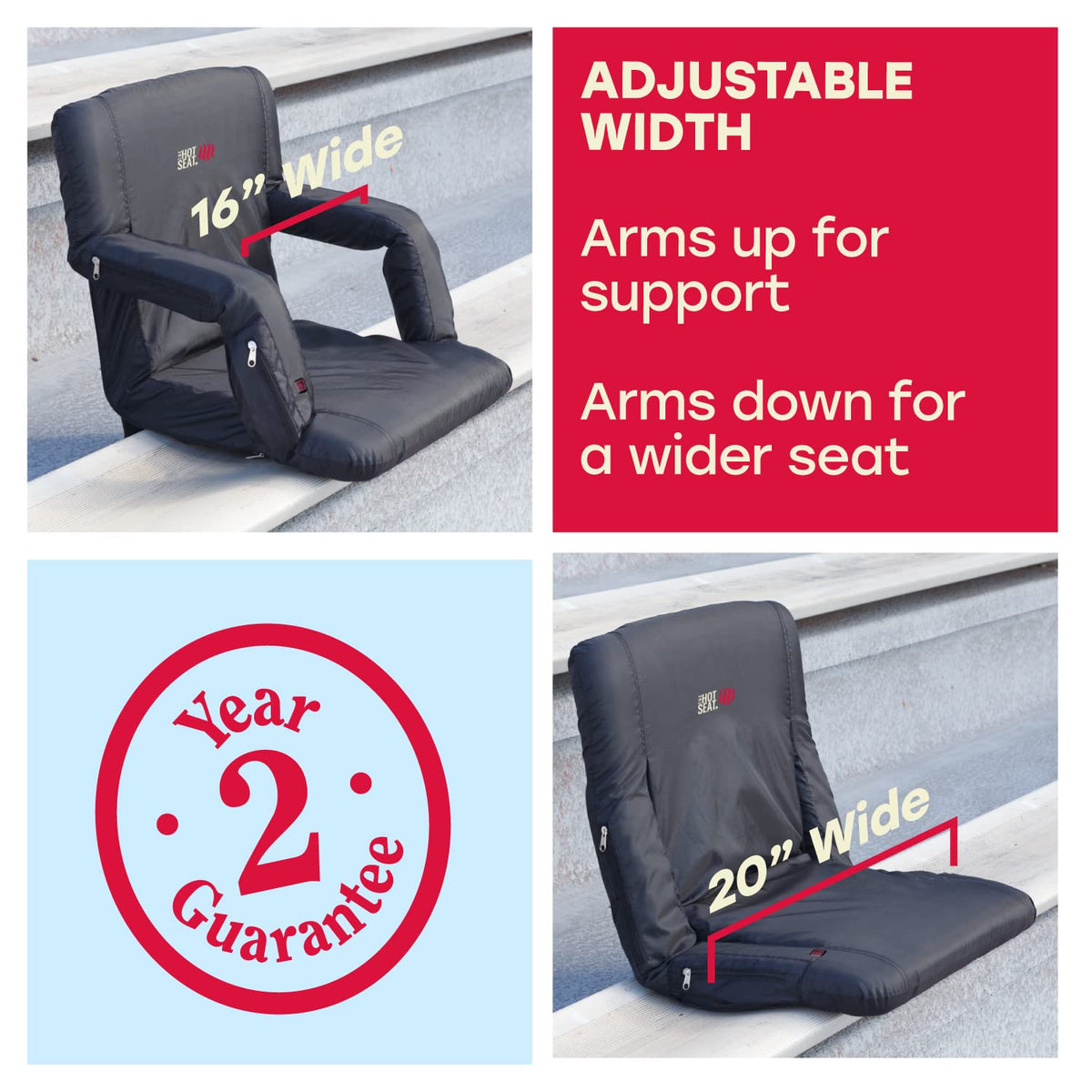 Portable Heated Stadium Seat for Bleachers O120