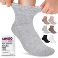 6 Pairs Non Binding Wide Seamless Diabetic Ankle Socks F256