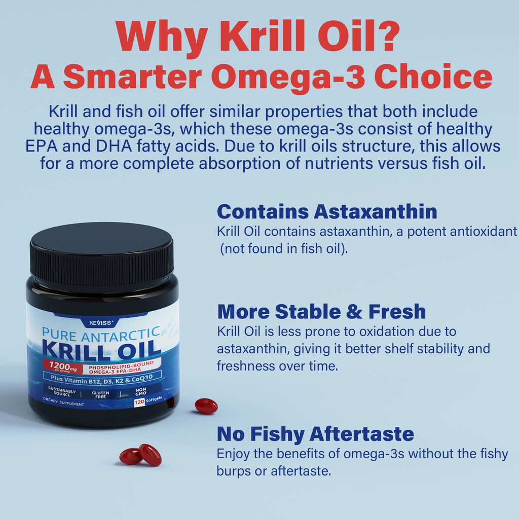 Krill Oil Omega 3 Supplements 1200 mg U645