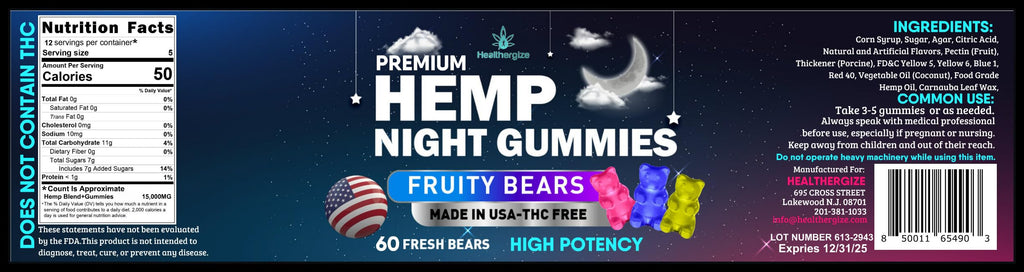 Hemp Gummies 60 Count E749536