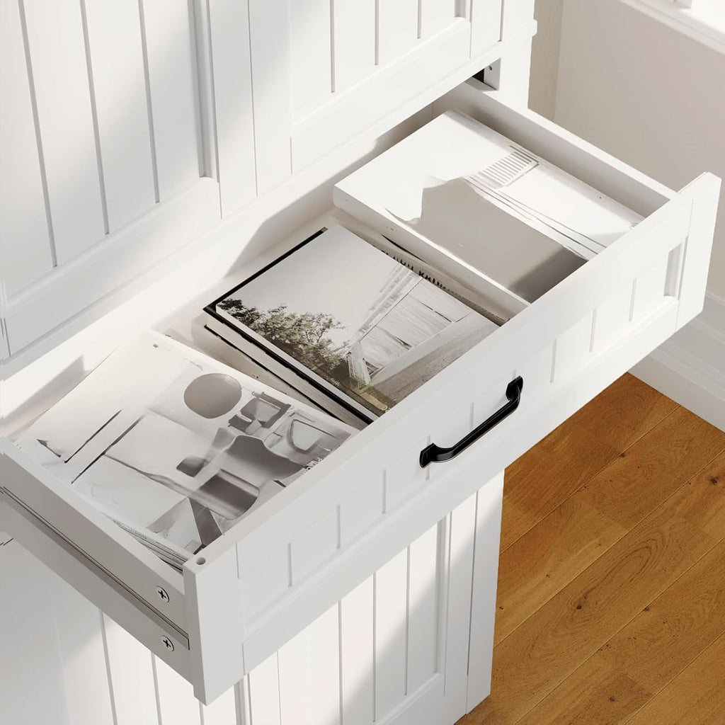 71" White Kitchen Pantry Storage Cabinet Q8543