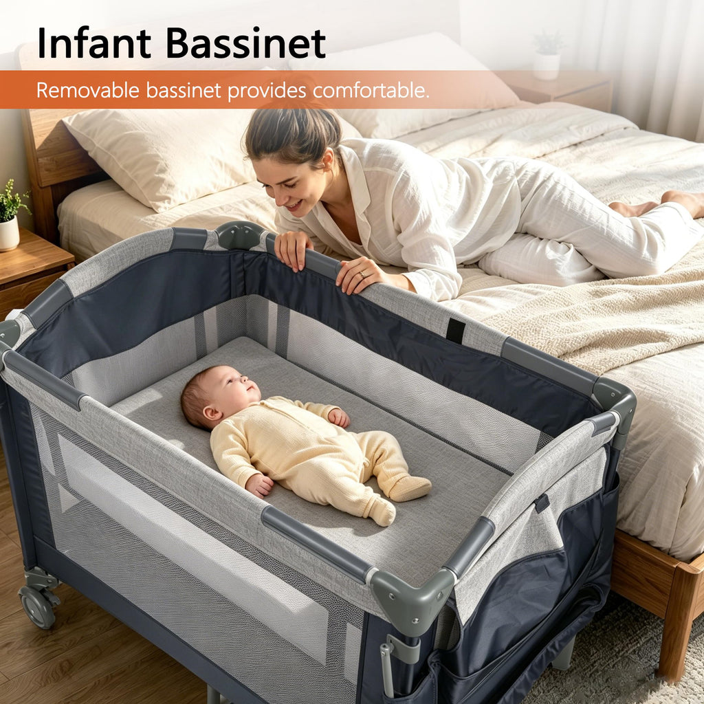 3-in-1 Pack and Play Playard with Bassinet & Changing Table B3279
