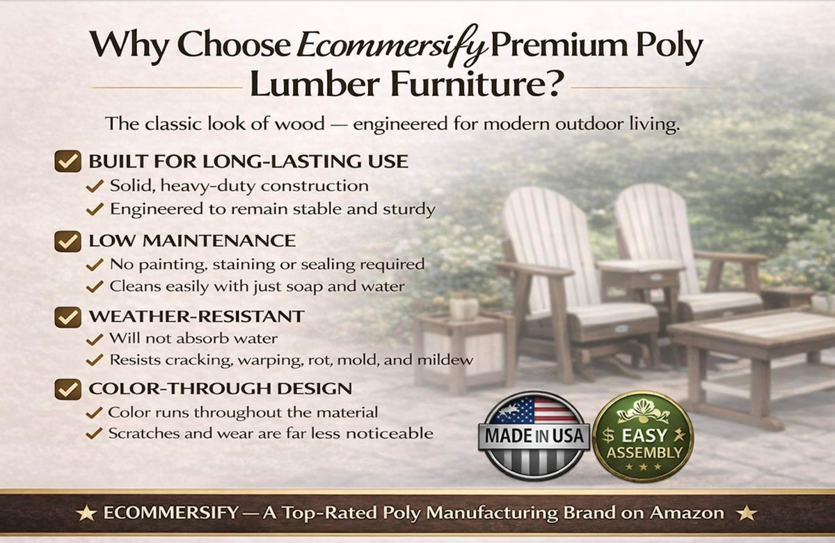 2FT All-Weather Poly Lumber Outdoor Glider Chair W4861